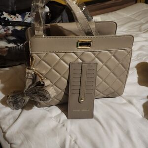Beige Quilted Women's Bag